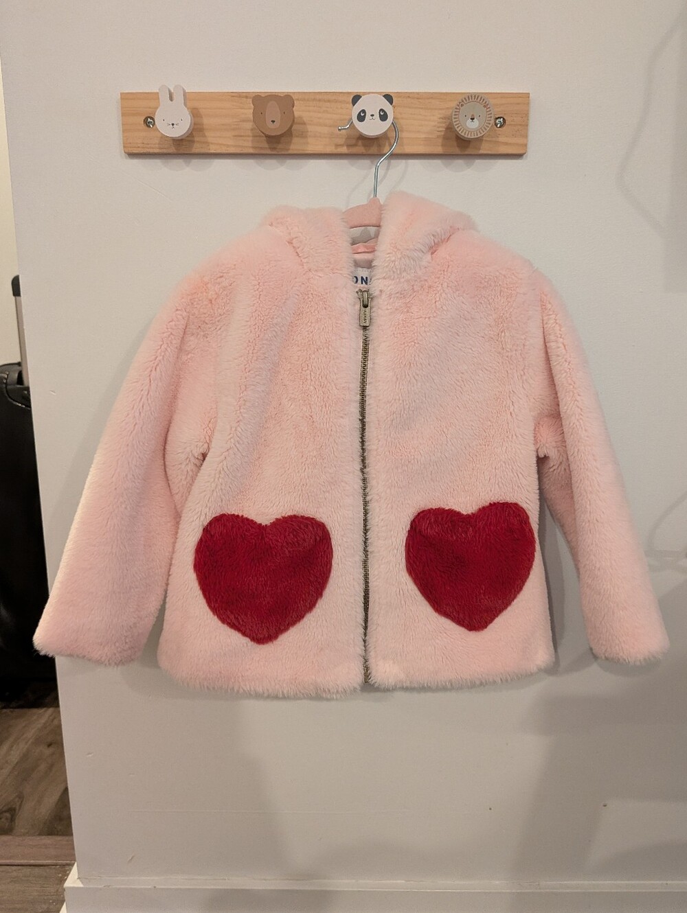Pink Heart Pocket Sherpa Jacket